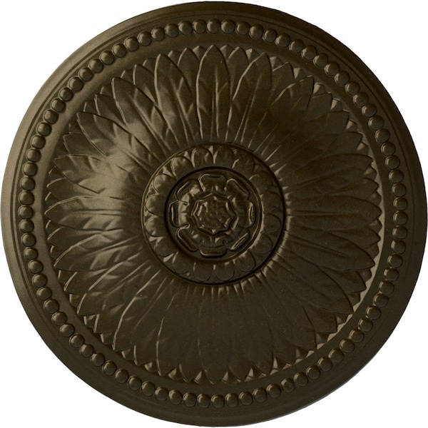 Ekena Millwork Bailey Ceiling Medallion (Fits Canopies up to 4"), Hand-Painted Green Gold, 18 1/8"OD x 3/4"P CM19BIGGS - main